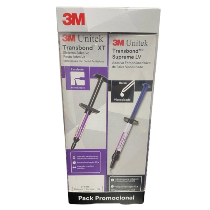 Adesivo Ortodontico 3M™ Pack Transbond™ Supreme™ LV + Brinde 01 Seringa de Transbond™ XT Kit - Solventum