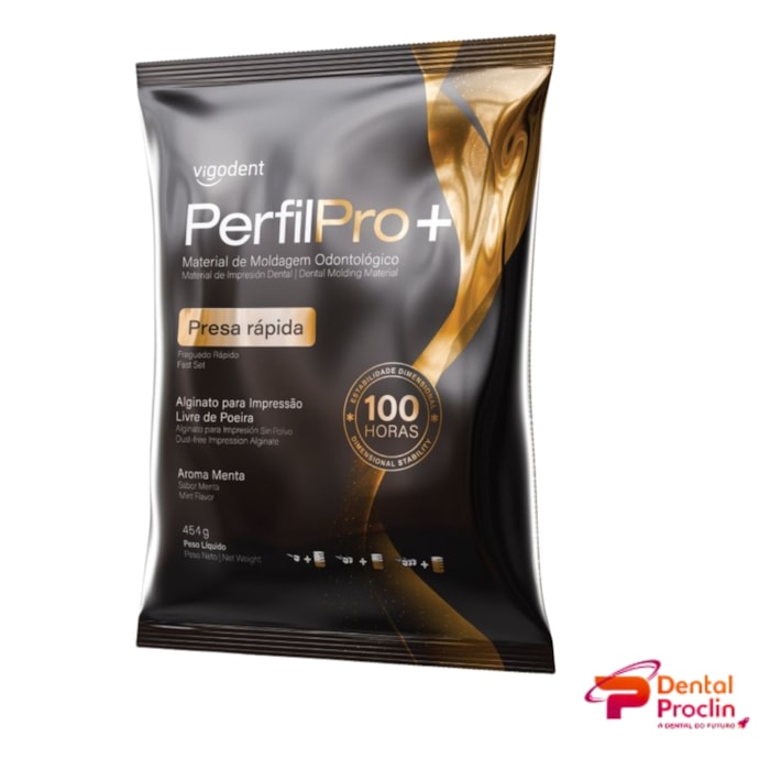 Alginato Perfil Pro Plus Tipo I Fast Set 454g - Vigodent Validade: 04/27