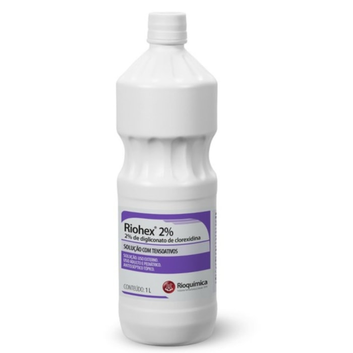 Antisséptico Tópico Degermante Riohex 2% 1 Llitro - Rioquímica - Validade: 06/23