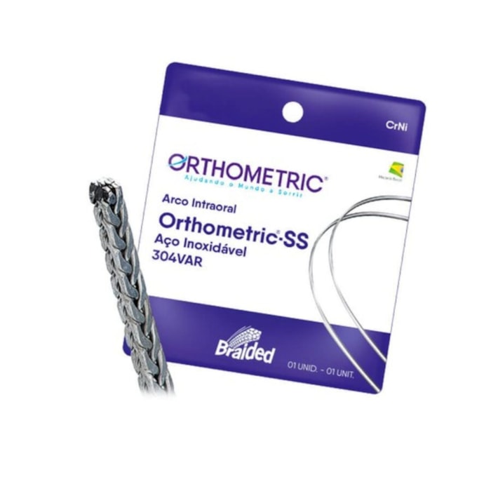 Arco de Aço SS CrNi Braided Retangular - Orthometric