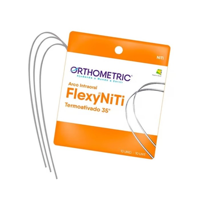 Arco Flexy NiTi Termoativado 35° Retangular - Orthometric