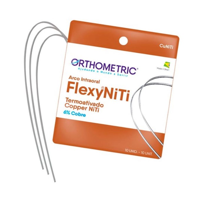 Arco Flexy NiTi Termoativado ALX Copper 6% Cobre - Retangular - Orthometric