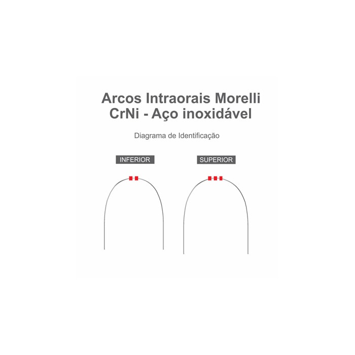 Arco Intraoral Inferior CrNi Retangular - Morelli