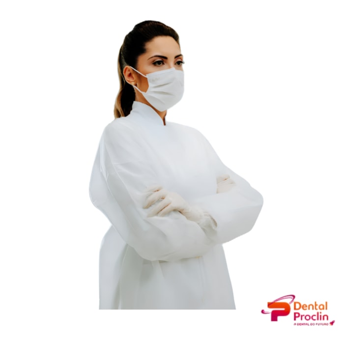 Avental TNT Manga Longa 30G Branco - SP Protection Validade: 08/26