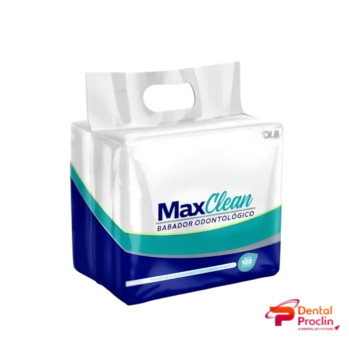 Babador Descartavél Branco com 100 unidades - Max Clean