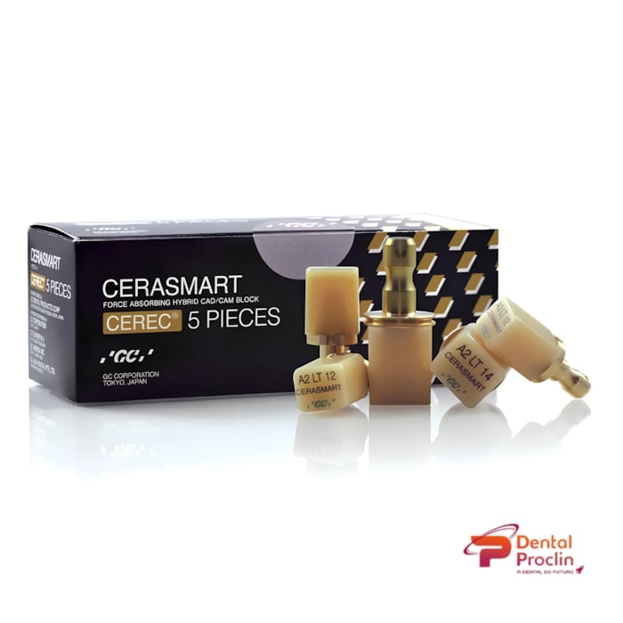 Bloco de Ceramica CAD/CAM Cerasmart 14 for Cerec - HT A2 - GC Validade: 06/27