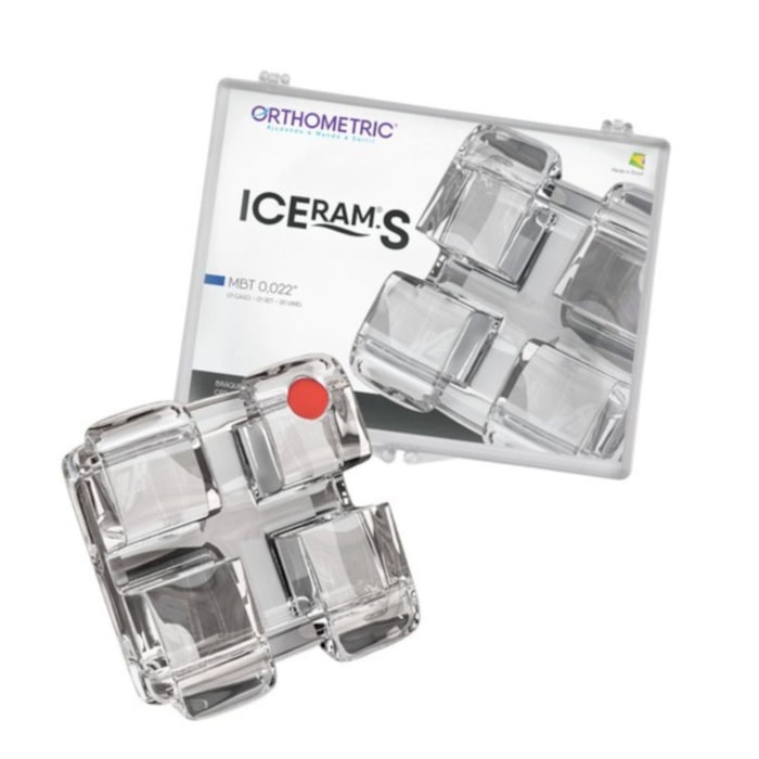 Bráquete Cerâmico Iceram Safira MBT 022 - Óxido de Alumínio - Orthometric