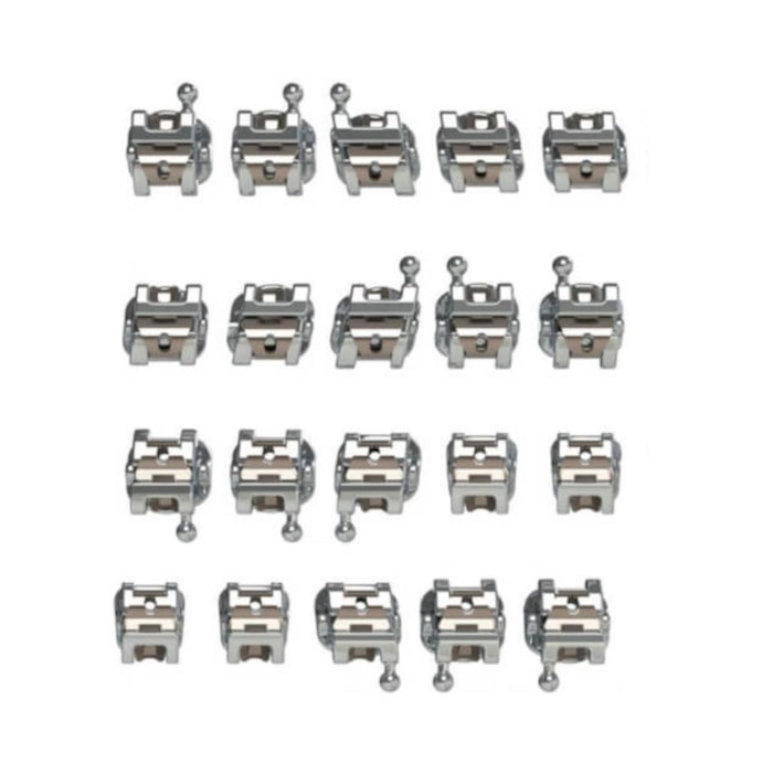 Bráquete de Aço Autoligado U-Clip Roth 022 Kit - Orthometric