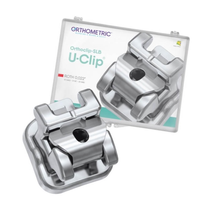 Bráquete de Aço Autoligado U-Clip Roth 022 Kit - Orthometric