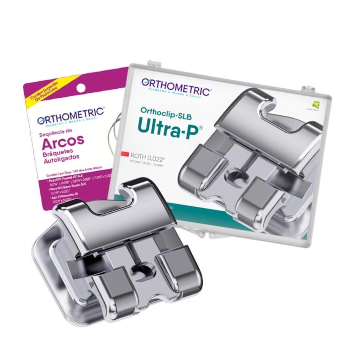 Bráquete de Aço Autoligado Ultra-P Roth 022 + Arcos – Orthometric