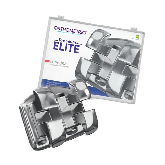 Bráquete Metálico Premium Elite Roth 022 - Orthometric