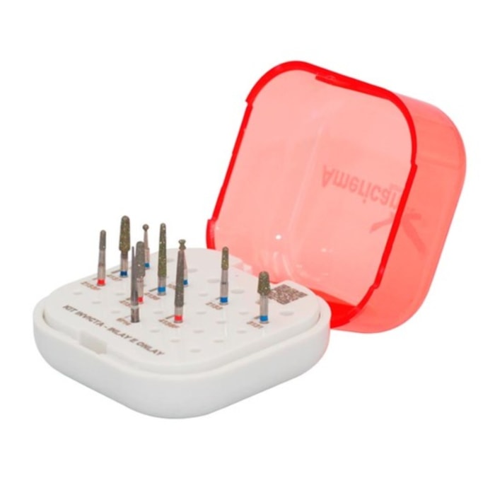 Brocas Diamantadas e Multilaminadas Inlay e Onlay Kit Invicta - American Burrs
