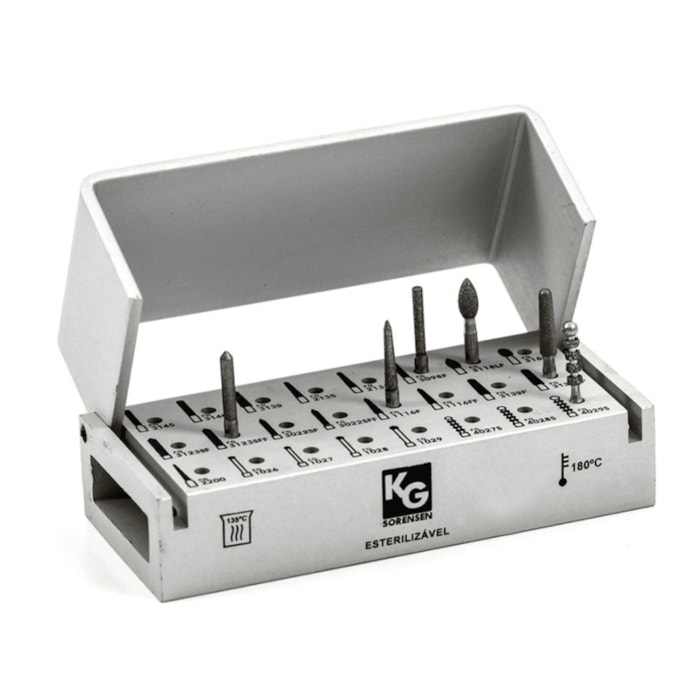 Brocas Diamantadas para Prótese Parcial Fixa Kit - KG Sorensen