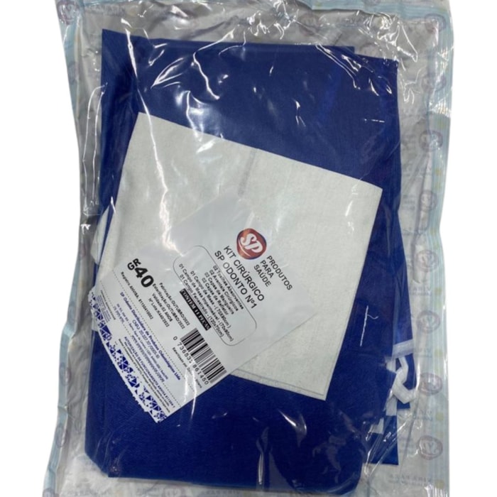 Campo Cirúrgico Estéril Implante Nº1 40G Kit - SP Odonto Saúde