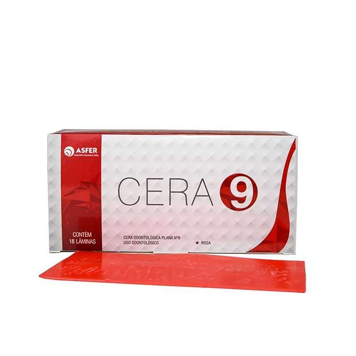 Cera Plana 9 Rosa com 18 Lâminas - Asfer