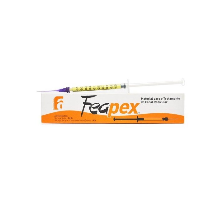 Cimento Endodôntico Feapex + 10 ponteiras - Fórmula e Ação
