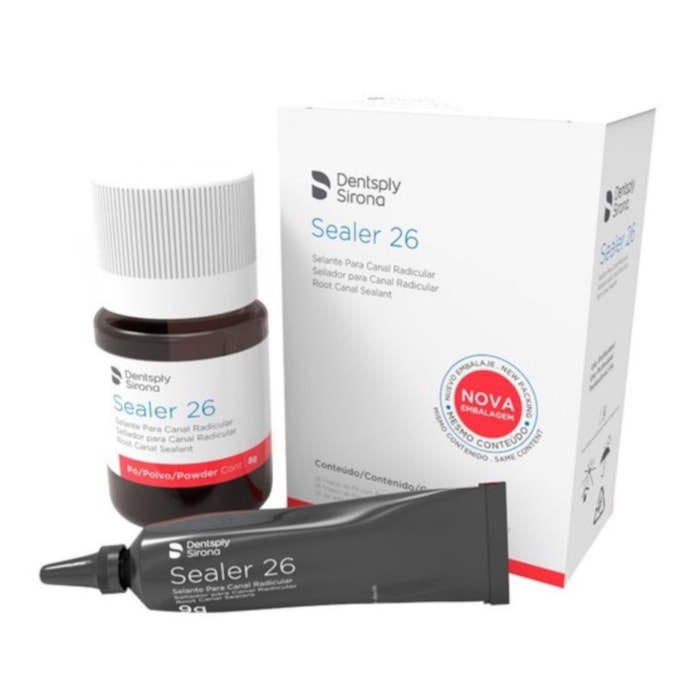 Cimento Endodôntico Obturador Sealer 26 - Dentsply Sirona Validade: 05/25