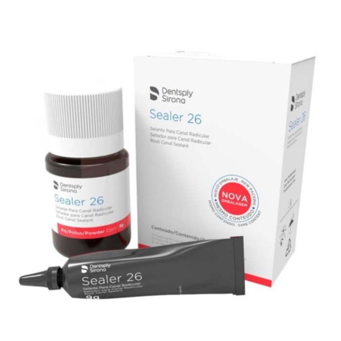 Cimento Endodôntico Obturador Sealer 26 - Dentsply Sirona Validade: 06/25