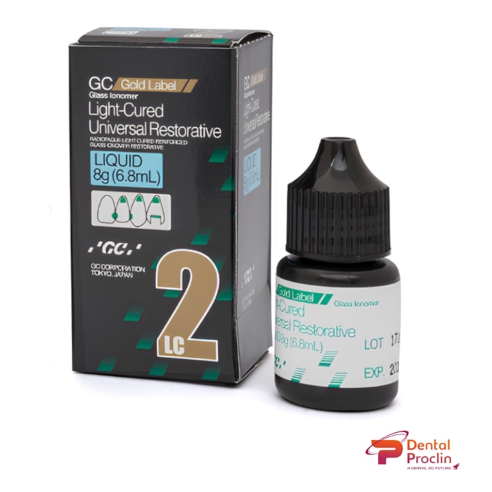 Cimento Ionômero de Vidro GC Gold Label Refil Líquido 6,8ml - GC Validade: 07/26