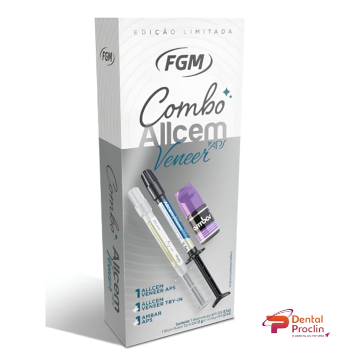 Cimento Resinoso Allcem Veneer Refil + Try-in Cor Ow + Adesivo Ambar 2ml - FGM   Validade: 10/25