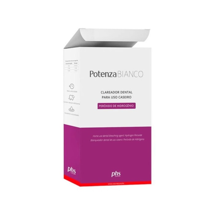 Clareador Potenza Bianco Kit com 8 Seringas - PHS  Validade: 02/27