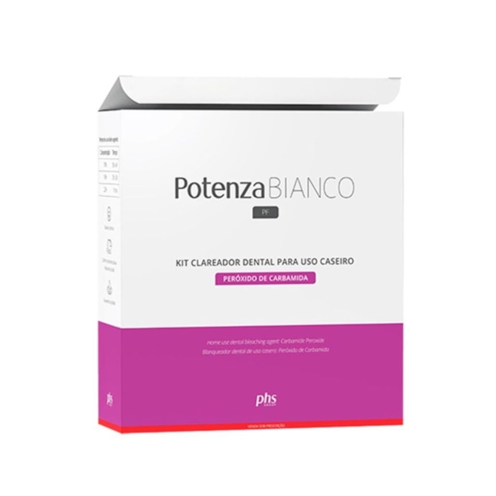 Clareador Potenza Bianco Kit com 5 Seringas - PHS Validade: 09/25