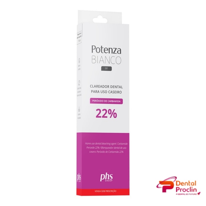 Clareador Potenza Bianco Peróxido de Carbamida com 1 Seringa - PHS Validade: 10/26