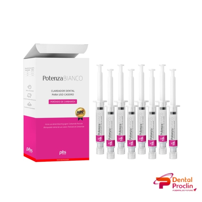 Clareador Potenza Bianco PF Kit com 8 Seringas - PHS