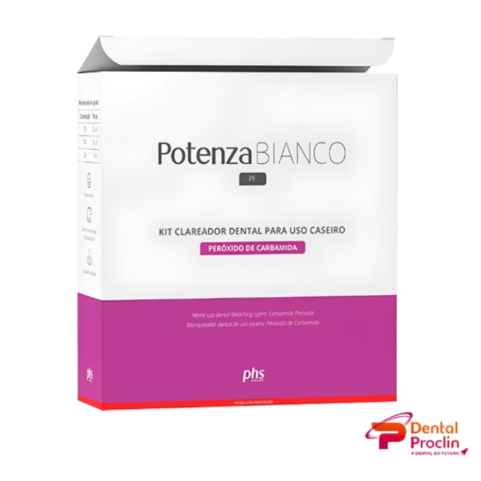 Clareador Potenza Bianco PF Kit com 8 Seringas - PHS