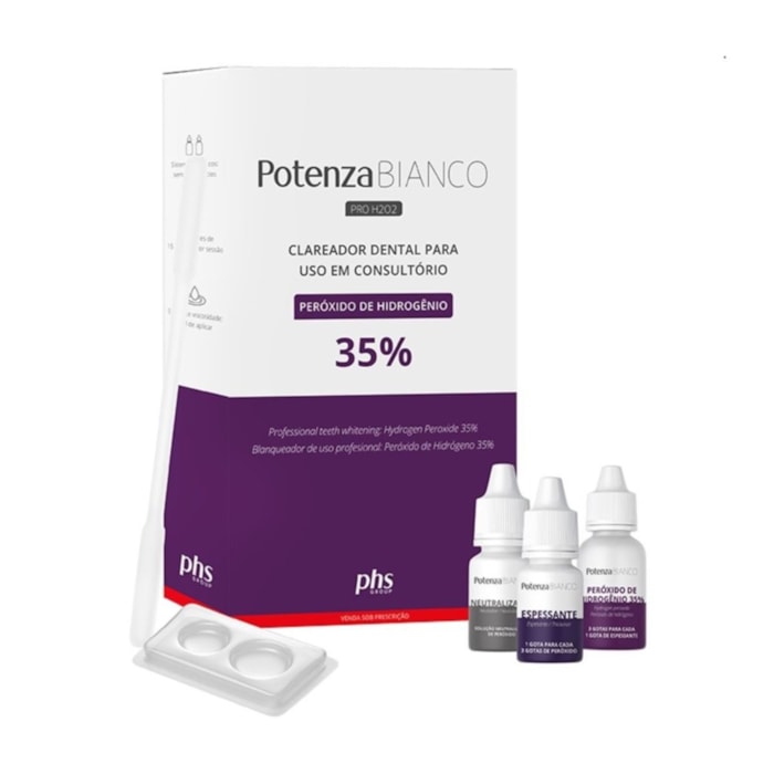 Clareador Potenza Bianco Pro H2O2 35% 1 paciente - PHS Validade: 07/25