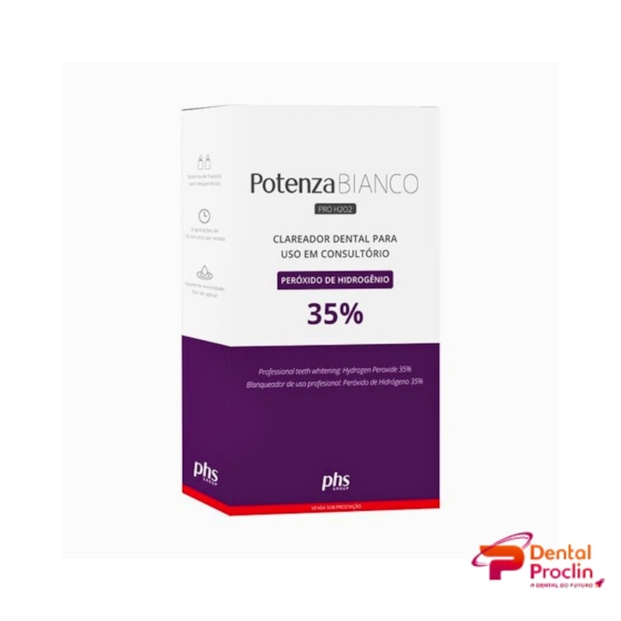 Clareador Potenza Bianco Pro H2O2 35% 3 pacientes Kit - PHS