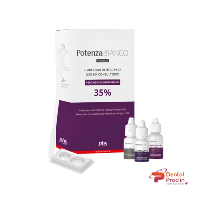 Clareador Potenza Bianco Pro H2O2 35% 3 pacientes Kit - PHS