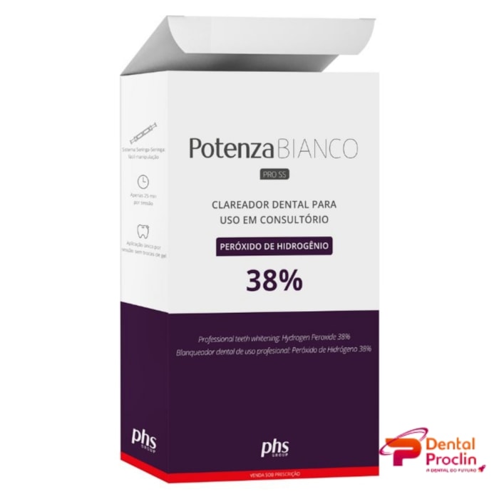 Clareador Potenza Bianco Pro SS H2O2 38% 6 Aplicacoes - PHS