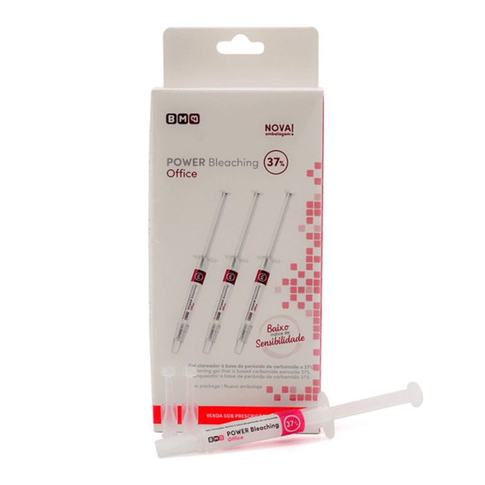 Clareador Power Bleaching Office 37% com 3 Seringas - BM4