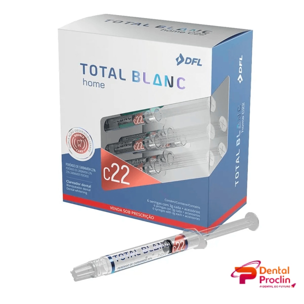 Clareador Total Blanc Home C22 Kit com 6 - DFL