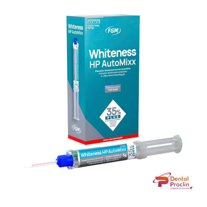 Clareador Whiteness Automixx Plus 35% + Top Dam Kit - FGM Validade: 04/27