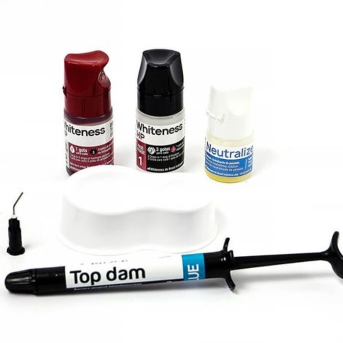 Clareador Whiteness HP 35% + Barreira Gengival Top Dam Kit - FGM