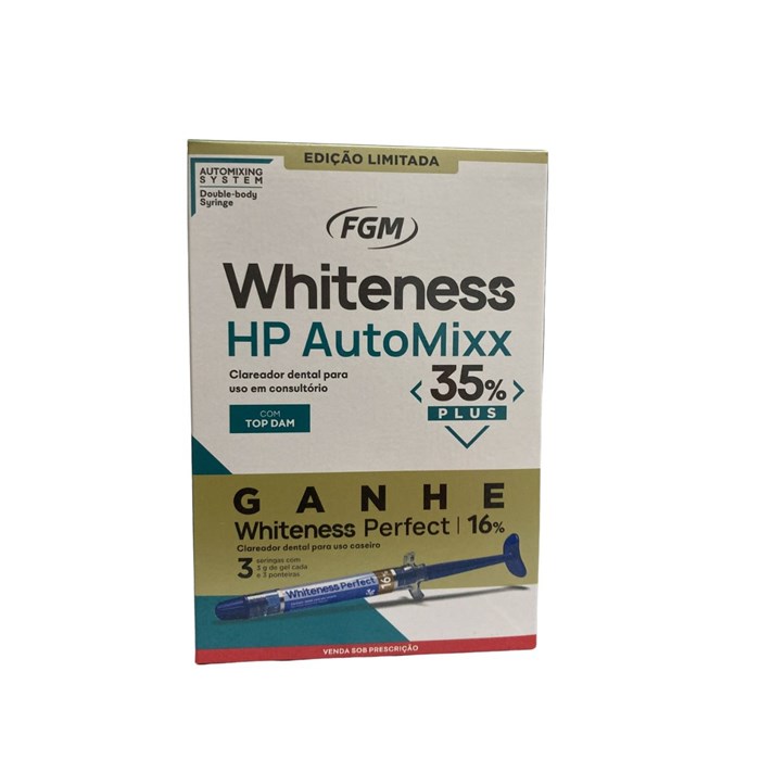 Clareador Whiteness HP Automixx 35% com Top Dam + Whiteness Perfect 16% - FGM