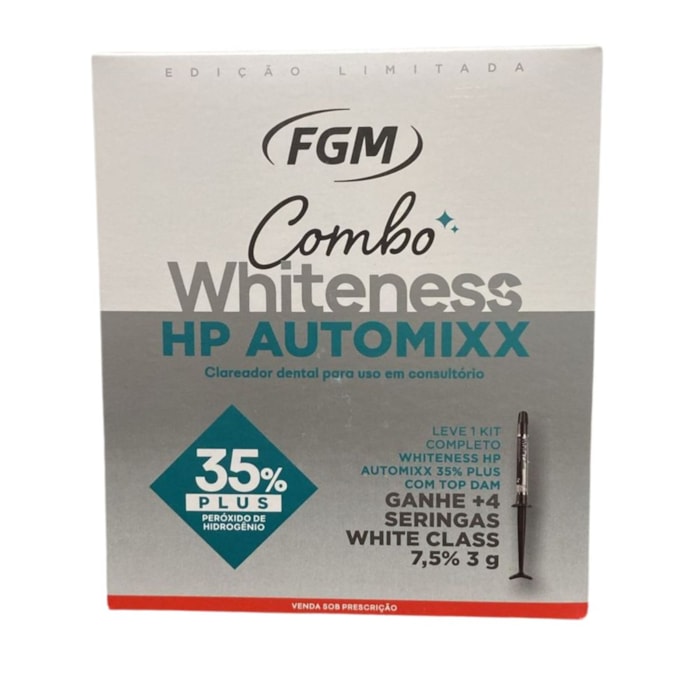 Clareador Whiteness HP Automixx e Ganhe Clareador Whiteness Class 7,5% Kit - FGM