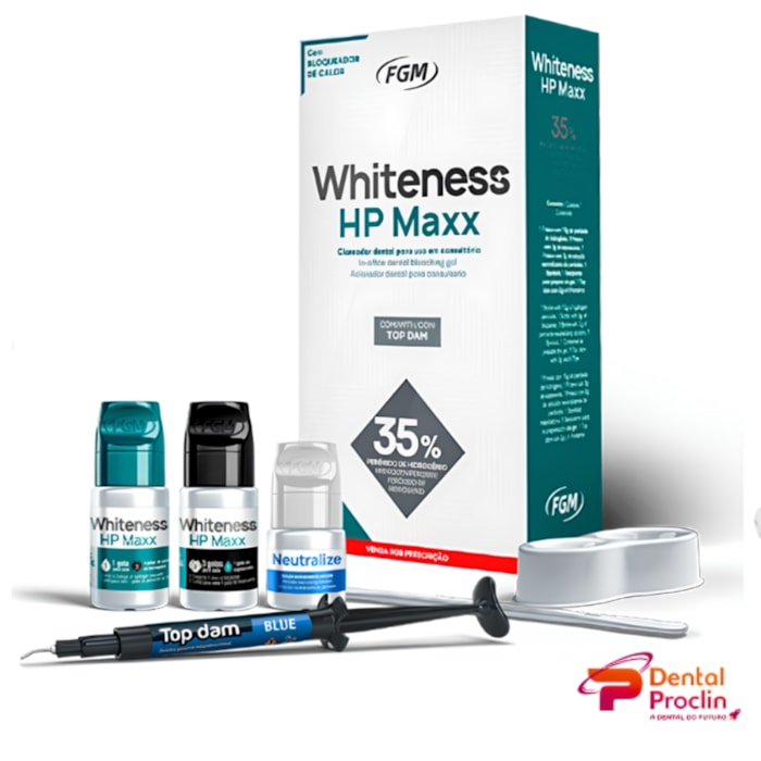 Clareador Whiteness HP Maxx 35% Kit - FGM Validade: 06/26