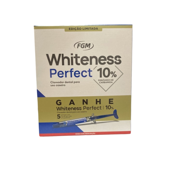 Clareador Whiteness Perfect 10% + Ponteiras + Placas Moldeiras - FGM