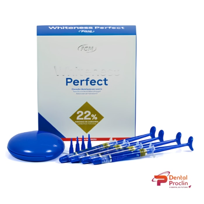 Clareador Whiteness Perfect Kit com 4 Seringas - FGM Validade: 04/26