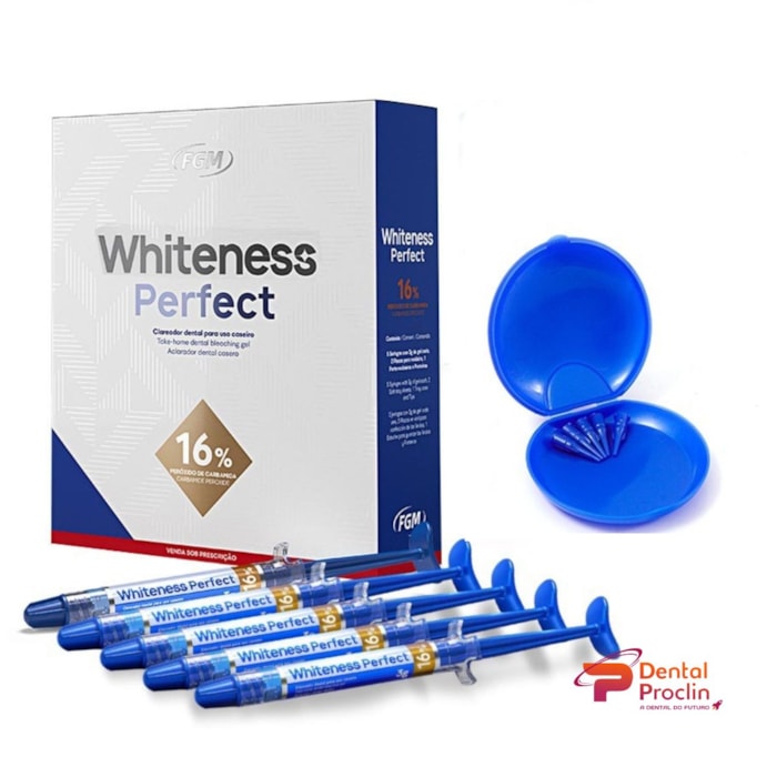 Clareador Whiteness Perfect Kit com 5 Seringas - FGM