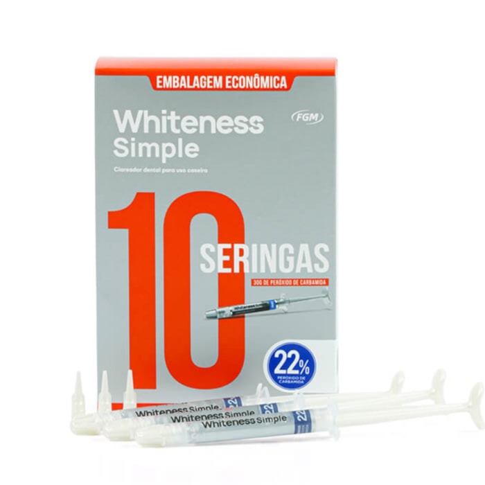 Clareador Whiteness Simple Kit com 10 Seringas - FGM
