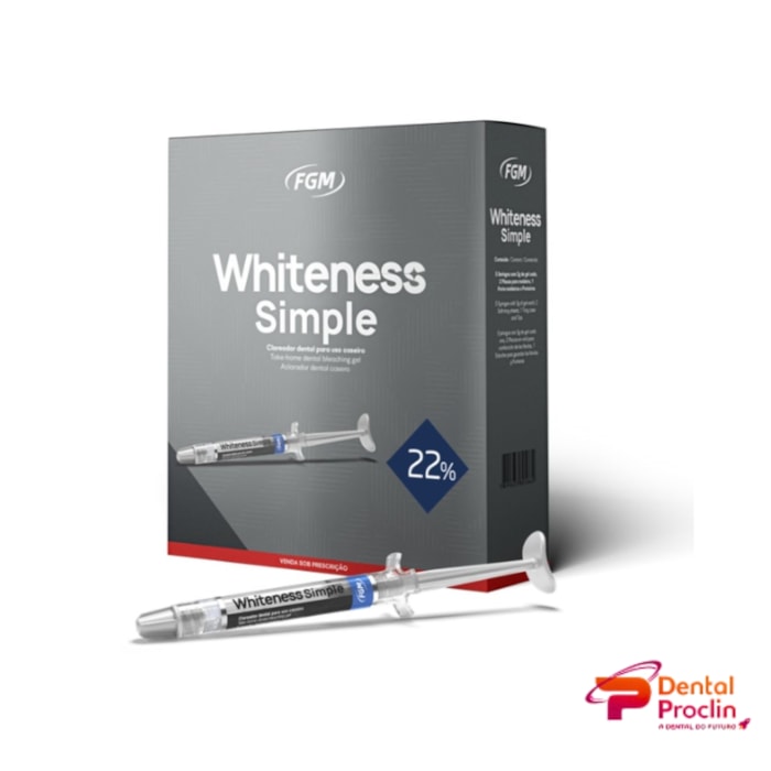 Clareador Whiteness Simple Kit com 5 Seringas - FGM