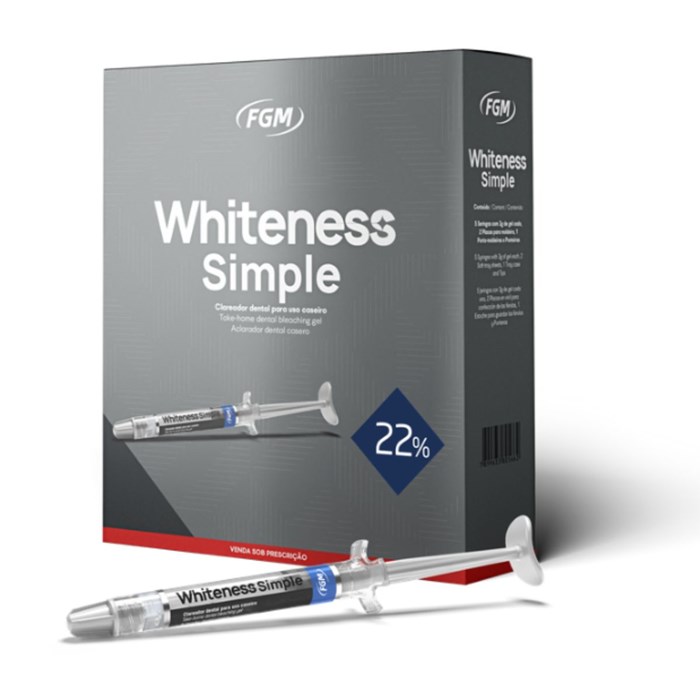 Clareador Whiteness Simple Kit com 5 Seringas - FGM