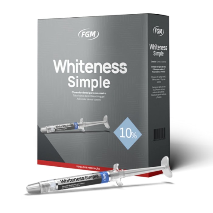 Clareador Whiteness Simple Kit com 5 Seringas - FGM