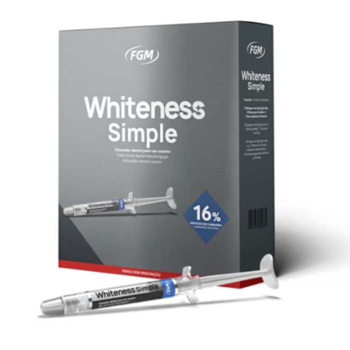 Clareador Whiteness Simple Kit com 5 Seringas - FGM