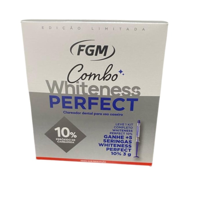 Clareador Whitness Perfect com 5 unidades [Ganhe + 5 Seringas] - FGM