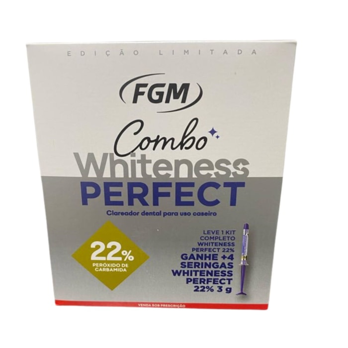 Clareador Whitness Perfect com 5 unidades [Ganhe + 5 Seringas] - FGM
